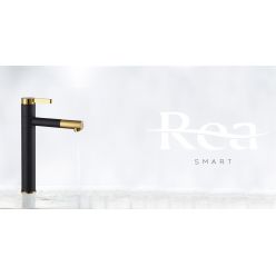 Высокий смеситель для раковины Rea SMART Black Gold REA-B7402