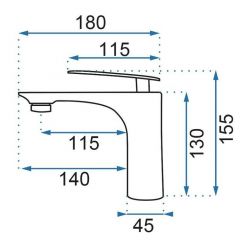 Смеситель Rea Astro Black Low REA-B8440