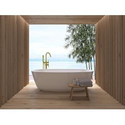 Смеситель для ванны напольный Rea Ortis L. Gold REA-B7430