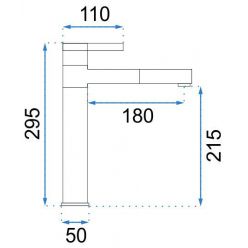Высокий смеситель для раковины Rea SMART Black Gold REA-B7402