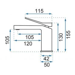 Смеситель для умывальника Rea Duet Gold Low REA-B4413