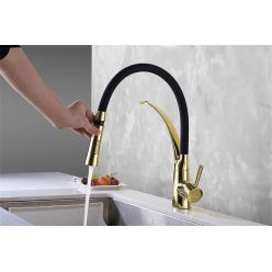 Смеситель кухонный Rea GASPAR BLACK / L. GOLD REA-B1019