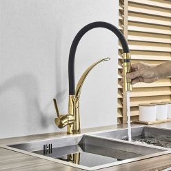 Смеситель кухонный Rea GASPAR BLACK / L. GOLD REA-B1019