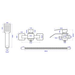 Смеситель для ванны Rea Falcon REA-B0222