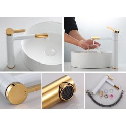 Cмеситель Rea SMART White Gold REA-B8400