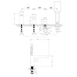 Смеситель на борт ванны Omnires Fresh FR7132