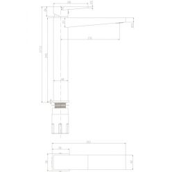 Смеситель для умывальника Omnires Fresh FR7112 CR высокий 