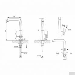 Смеситель для кухонной мойки Bravat Waterfall F773107C-1