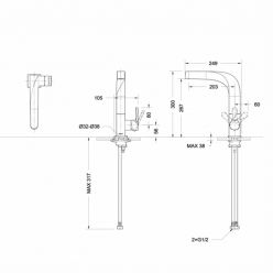 Смеситель для кухни Bravat Wave F774108C