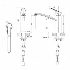 Смеситель для кухни/раковины Bravat Common F7234129CP-RUS