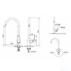 Смеситель для кухонной мойки Bravat ELER F7191238CP-RUS