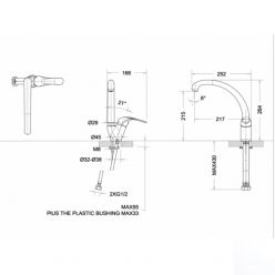 Смеситель для кухонной мойки Bravat FIT F7135188CP-1-RUS