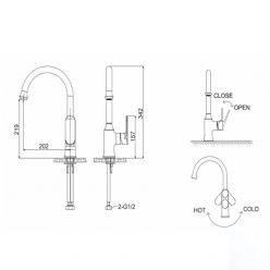 Смеситель для кухонной мойки Bravat OPAL F7125183CP-RUS