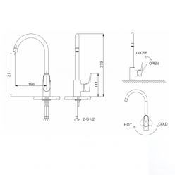 Смеситель для кухонной мойки Bravat PURE F7105161C