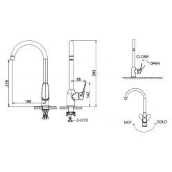 Смеситель для кухонной мойки Bravat ELER F7191238CP-RUS