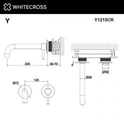 Смеситель Whitecross Y black Y1215BL для раковины, цвет черный матовый