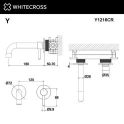 Смеситель Whitecross Y chrome Y1216CR для раковины, цвет хром