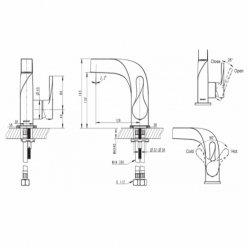 Смеситель для умывальника Bravat Wave F174108C-2