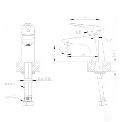 Смеситель для умывальника Bravat Drop-D F148162C
