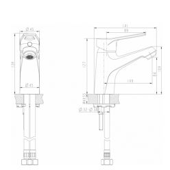 Смеситель для умывальника Bravat ECO-D F193158C