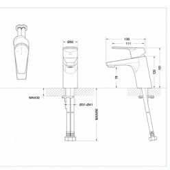 Смеситель для умывальника Bravat LINE F15299C-1