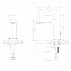 Смеситель для умывальника Bravat Riffle F172106C