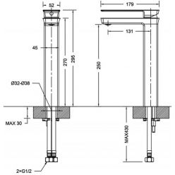 Смеситель для умывальника высокий Bravat Phillis F156101C-A