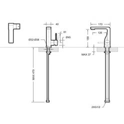 Смеситель для умывальника Bravat Arc F16061C-2