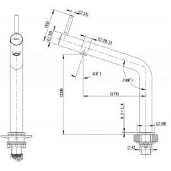 Смеситель для умывальника Bravat Ozen F7354388CP