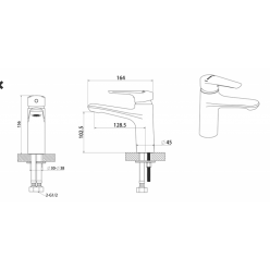 Смеситель для умывальника Bravat Arden F1351385CP