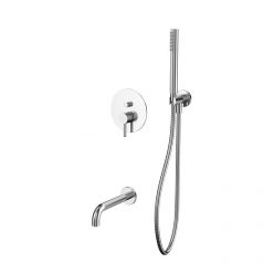 Смеситель Whitecross Y brushed nickel YSET06NIB для ванны, с душевым гарнитуром, цвет никель брашированный