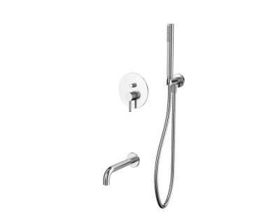 Смеситель Whitecross Y brushed nickel YSET06NIB для ванны, с душевым гарнитуром, цвет никель брашированный