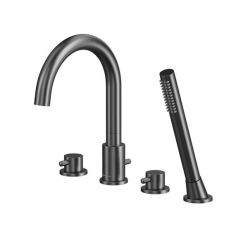 Смеситель Whitecross Y gunmetal Y1232GM для ванны, с душевым гарнитуром, цвет оружейная сталь