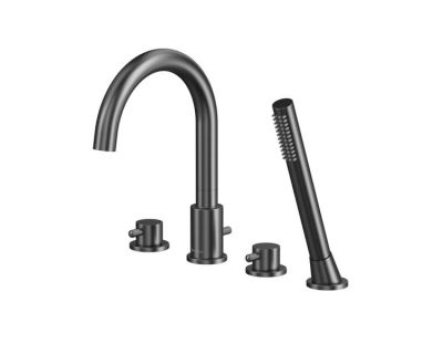 Смеситель Whitecross Y gunmetal Y1232GM для ванны, с душевым гарнитуром, цвет оружейная сталь