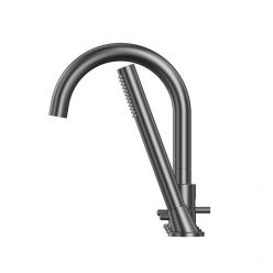 Смеситель Whitecross Y gunmetal Y1232GM для ванны, с душевым гарнитуром, цвет оружейная сталь