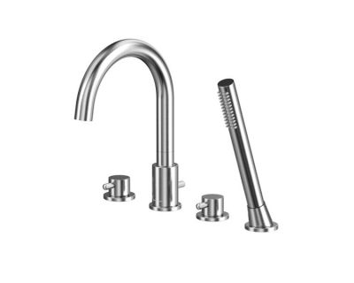 Смеситель Whitecross Y brushed nickel Y1232NIB для ванны, с душевым гарнитуром, цвет никель брашированный