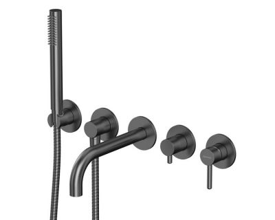 Смеситель Whitecross Y gunmetal Y1240GM для ванны, с душевым гарнитуром, цвет оружейная сталь