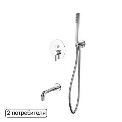 Смеситель Whitecross Y chrome YSET06CR для ванны, с душевым гарнитуром, цвет хром