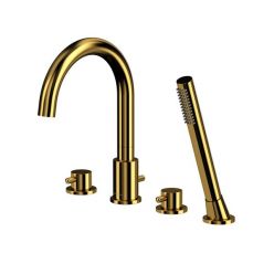 Смеситель Whitecross Y gold Y1232GL для ванны, с душевым гарнитуром, цвет золото