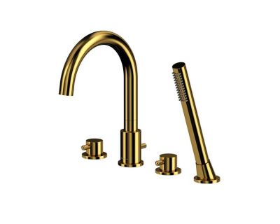 Смеситель Whitecross Y gold Y1232GL для ванны, с душевым гарнитуром, цвет золото