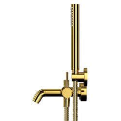 Смеситель Whitecross Y gold Y1231GL для ванны, с душевым гарнитуром, цвет золото