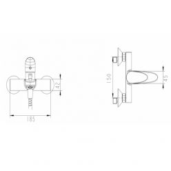 Смеситель для ванны с коротким изливом Bravat Drop F64898C-01А