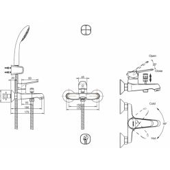 Смеситель для ванны с коротким изливом Bravat Eco-K F6111147C-B