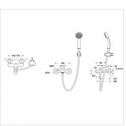 Смеситель для ванны с коротким изливом Bravat Stream-D F637163C-B