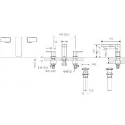 Смеситель для ванны Bravat Phillis F256101C