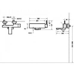 Смеситель для ванны Bravat Arc F66061C-01A