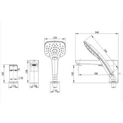 Встраиваемый смеситель на 3 отверстия Bravat Iguassu F5173218CP-1-RUS