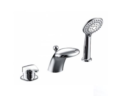 Смеситель на борт ванны на 3 отверстия Bravat BATHTUB FAUCET-CASCADE F5140197CP-1-RUS