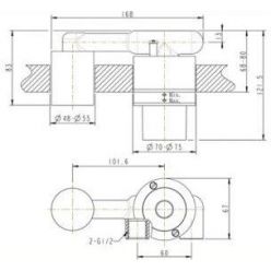 Смеситель скрытого монтажа для раковины Bravat Phillis D968C