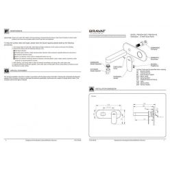 Смеситель скрытого монтажа для раковины Bravat Gina P69182C